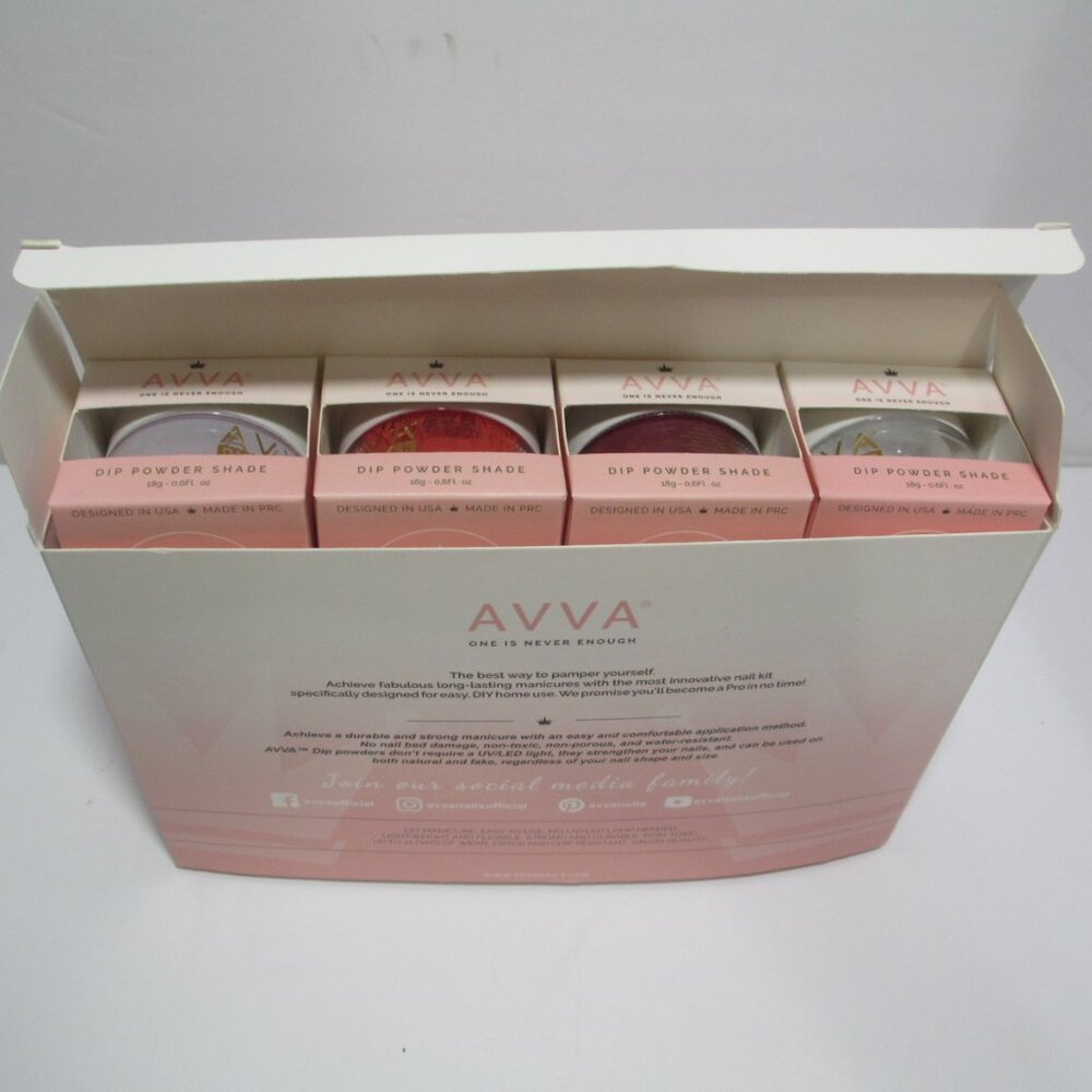NEW Avva Dip Powder Pro Kit for Nails Innovative System Includes 4 Dip Powders - Picture 7 of 7